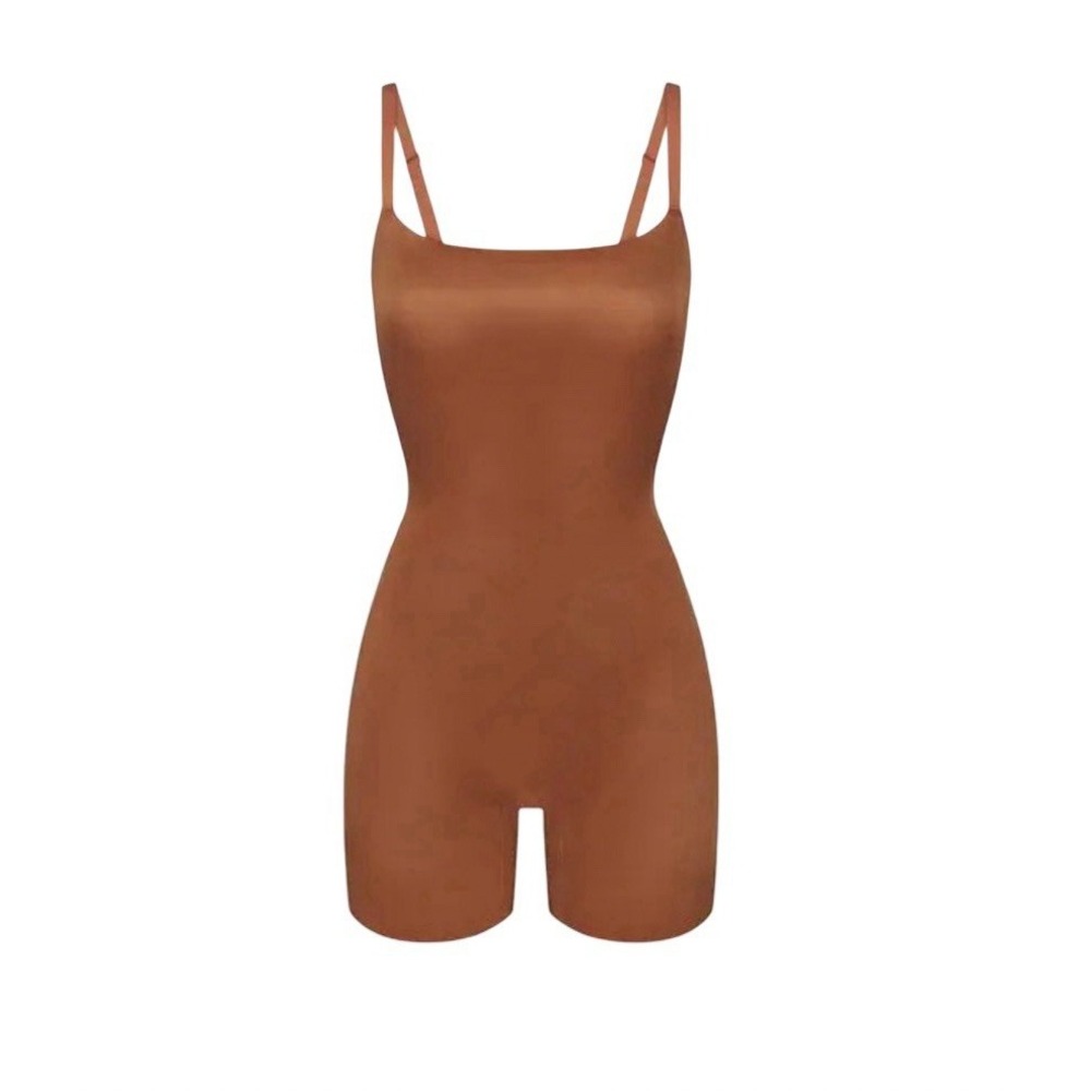Skims Simply Bare Low Back Mid Thigh Bodysuit - NEW - Bronze -XXS